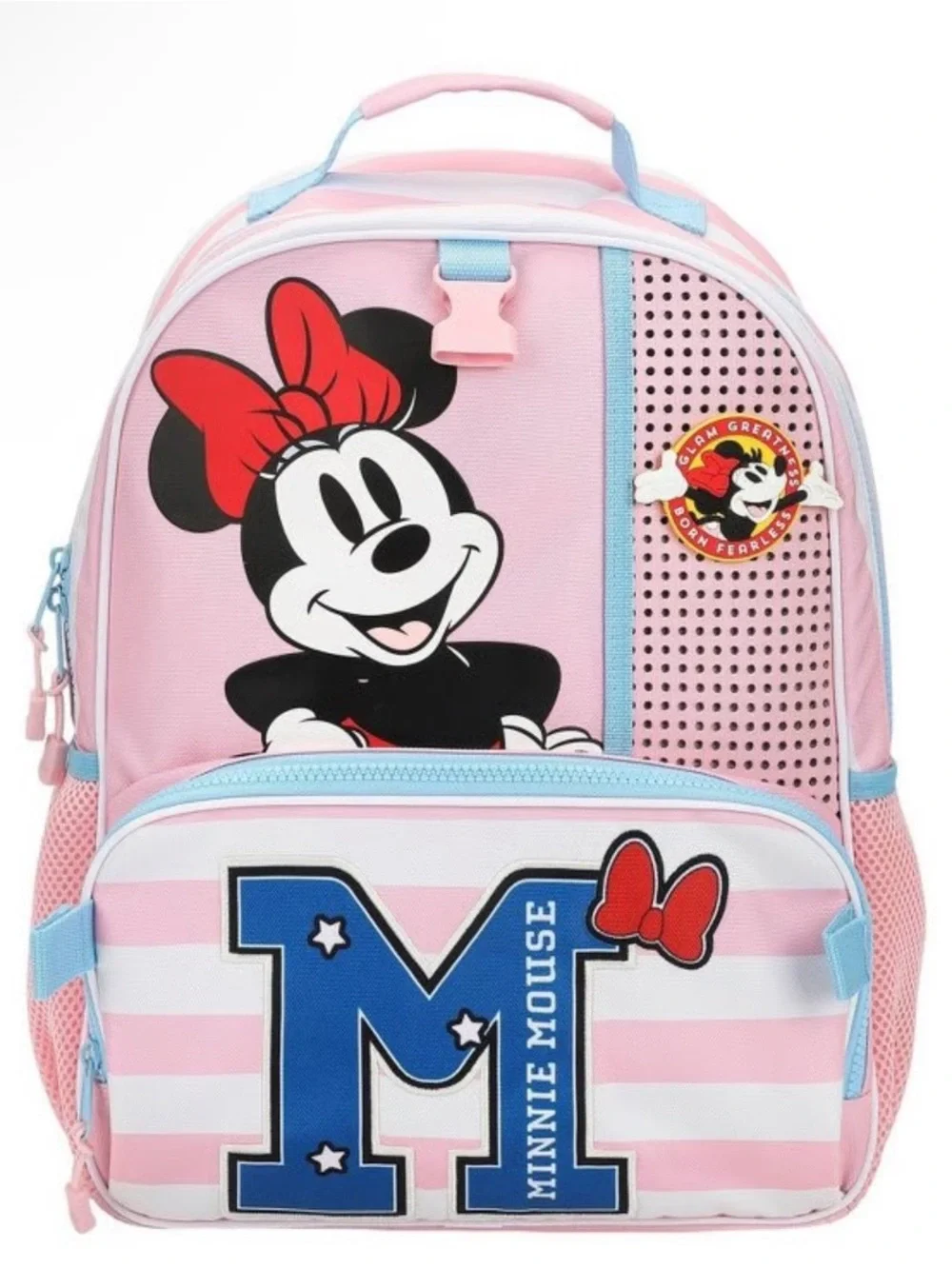 New Bio World Disney Minnie Mouse Large Book bag Pink Kids School Large Backpack